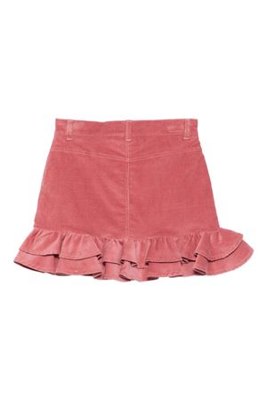 gonna in velluto rosso FENDI KIDS | JFE192AYMCF1T6P